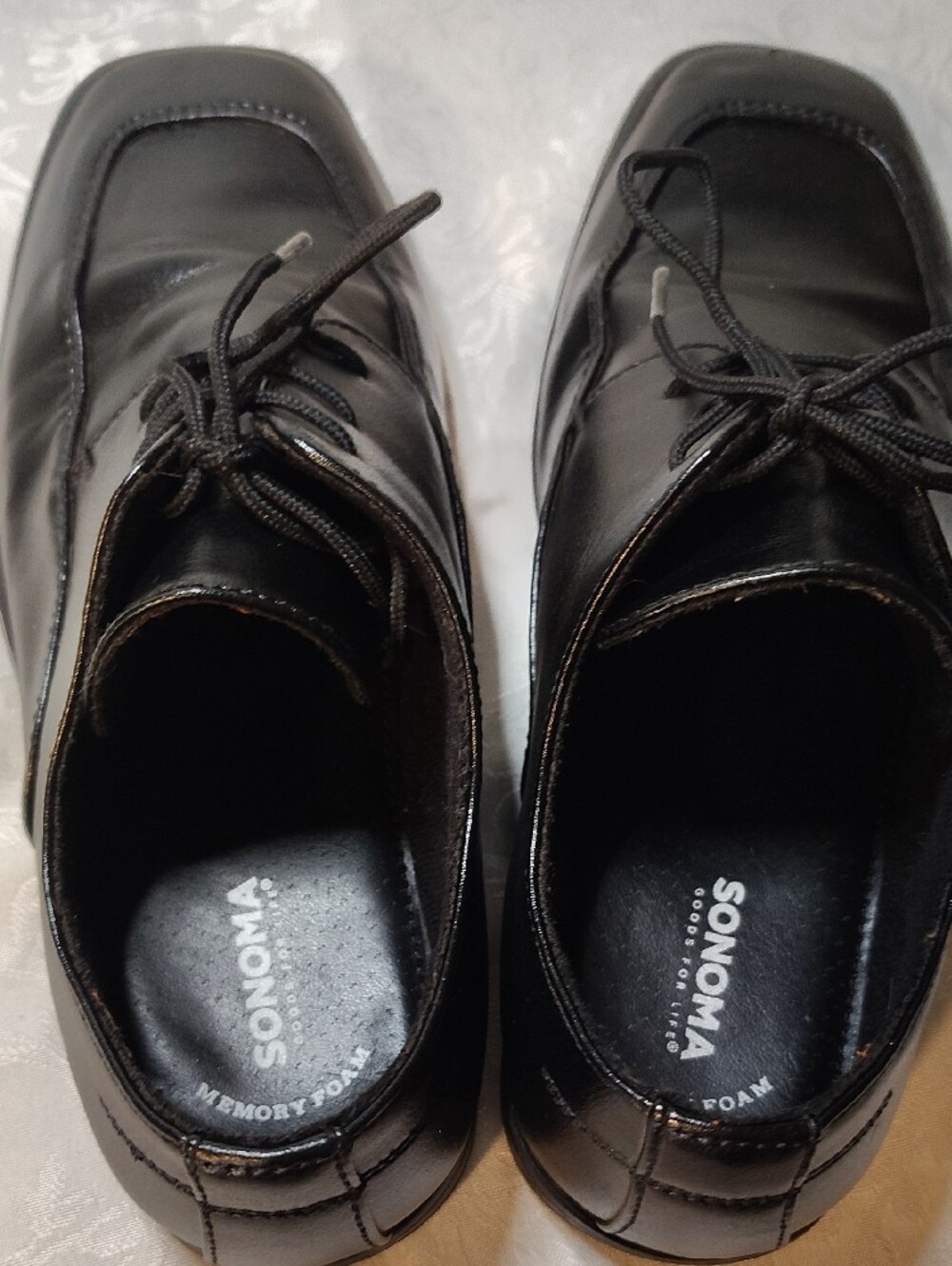Sonoma Black Kids Dress Shoes Lace-Up Oxfords - Picture 4 of 7